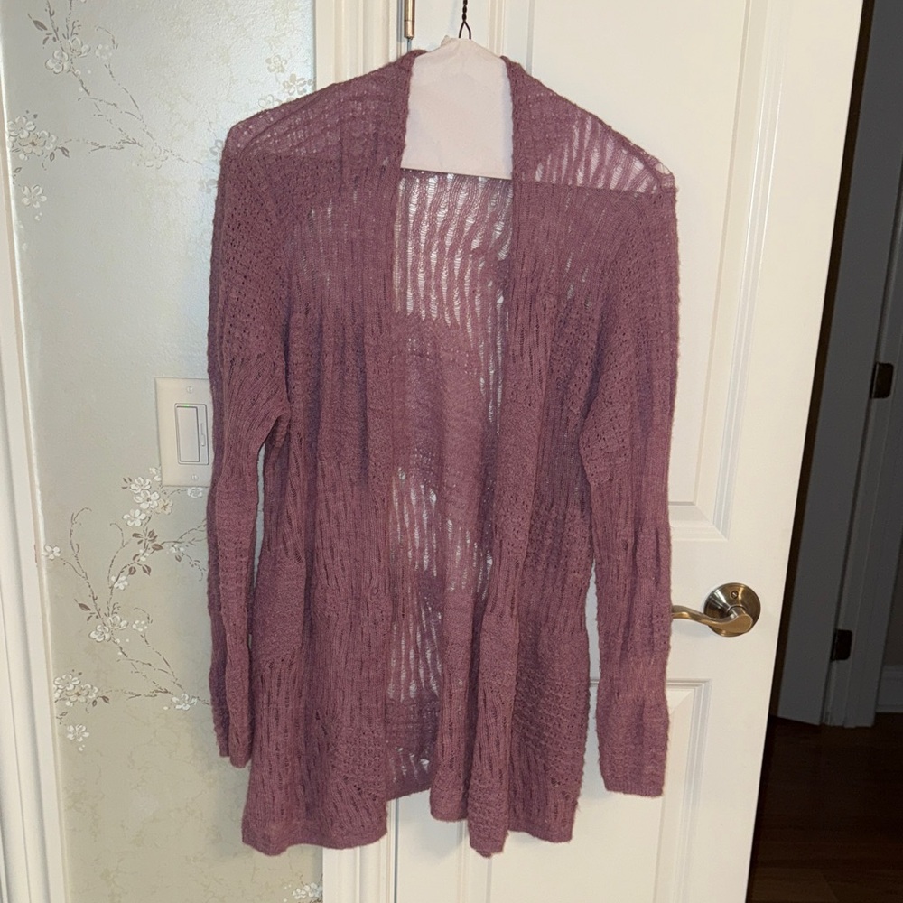 Eileen Fisher Dusty Rose Open-Knit Cardigan
Baby Alpaca